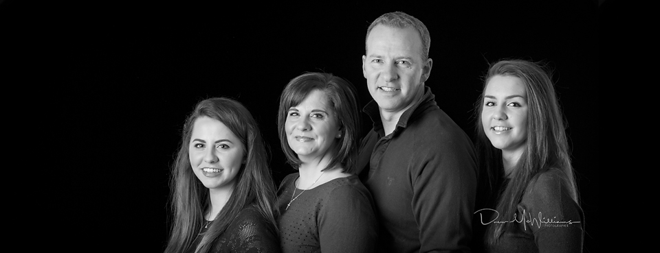 Black and white family photography in Northern Ireland